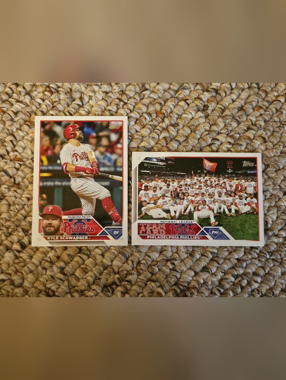 Topps Philadelphia Phillies Team Card And Kyle Schwarber Cards
